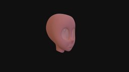 Cartoon Style Head face, fanart, cute, baby, avatar, template, store, vr, head, vrchat, ulti, character, unity, girl, cartoon, game, 3d, 3dsmax, art, female, abstract, anime, download