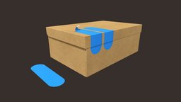 Box with sticker oval, cardboard, box, cardboardbox, sticker, adhesive, cardboard-box, mdgraphiclab, box-with-sticker, box-sticker, papersticker, paper-sticker, ovalsticker, adhesive-sticker