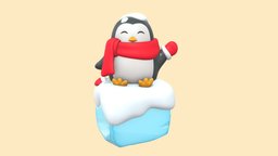 Christmas Cute Penguin cute, penguin, snow, christmas