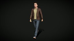 casual male-architectural Updated character, low-poly, mobile, animated