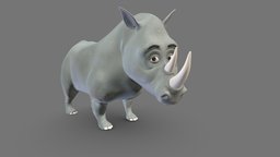 cartoon rhino beast, white, life, africa, rhino, wild, head, tank, cartoon, home, animal