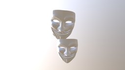 Anonymous Mask (Low & High Poly) 