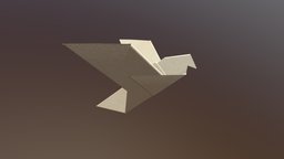 Origami Bird stop motion bird, rigging, origami, ireland, shaunwho, maya, substance-painter, zbrush