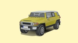 Toyota FJ Cruiser 2010 wheel, cars, drive, cruiser, 4wd, jeep, offroad, toyota, off-road, low-poly-car, low-poly, lowpoly, car, offroad-car, fjcruiser, fj-cruiser, toyota-fjcruiser