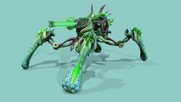 Orchid Drone V6 zerg, insect, beast, land, orchid, drone, spider, set, pc, transformer, indie, console, realtime, walker, collection, vr, hybrid, ar, arachnid, terran, biomechanical, loop, idle, hit, xr, iggydesign, animated-rigged, pbr, lowpoly, gameart, scifi, mobile, gameasset, animated, fantasy, textured, concept, gameready, biopunk, "plantship"