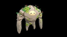 Spring Golem plant, golem, spring, nature, ary, ary-and-the-secrets-of-seasons, gameart, gamecharacter, fantasy, rock