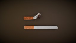 Cigarette prop, cigarette, burnt, props-assets, tabaco, tabacco, photoscan, zigarette, zigaretten