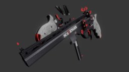 Scavenger M9 Revolver (Concept: Master_Gecko117) revolver, ammo, hard-surface, pistol, substancepainter, substance, weapon, blender, military, sci-fi, futuristic