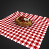Bruschetta 3D Model food, agisoft, photogrammetry, agisoft-photoscan