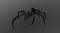 Phear Boss: Spider (Walking) spider, mudbox, scary, womenonsketchfab, 3dsmax, zbrush, horror