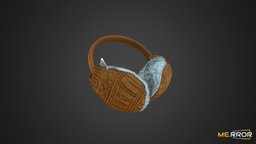[Game-Ready] Earmuffs golf, camping, winter, fashion, clothes, 3dscanning, photogrametry, fur, realistic, wear, wearing, earmuffs, fashion-style, 3dscan, clothing