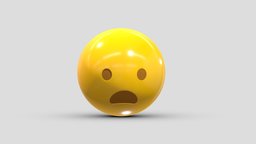 Apple Frowning Face with Open Mouth face, set, apple, messenger, smart, pack, collection, icon, vr, ar, smartphone, android, ios, samsung, phone, print, logo, cellphone, facebook, emoticon, emotion, emoji, chatting, animoji, asset, game, 3d, low, poly, mobile, funny, emojis, memoji