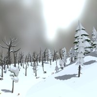 Forest Pack Winter trees, forest, grass, ready, leaf, mushrooms, lov, game, 3dsmax, 3dsmaxpublisher, poly, rock, leaves
