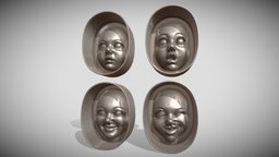 molds for casting silicone molds of faces. face, portrait, children, mold, special, doll, silicone, molding, craft, handmade, foam, casting, handcraft, artificial, emotions, artisan, arrangement, character, girl, decoration, human