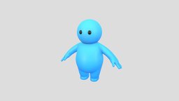 Character231 Little Mascot body, toon, cute, avatar, kid, toy, boy, arm, mascot, doll, fat, water, character, cartoon, monster, blue, fantasy, human, simple, hand
