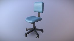 Office Chair office, unreal, seat, furniture, seating, unity, game, pbr, lowpoly, chair, low, poly, gameready
