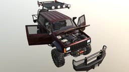 Real Car 8 Separated Parts lod, atlas, openworld, unity, unity3d, vehicle, pbr, racing, car, gameready