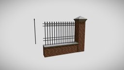 Fence brick modules fence, module, park, londoncity