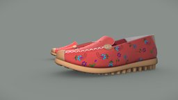 Casual Flat Floral Slip On Shoes cute, flat, hollow, out, spring, pattern, on, summer, color, shoes, print, floral, casual, comfort, match, slip, breathable, pbr, low, poly, female, male, slipons