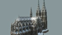 Gothic Cathedral cathedral, medieval, catholic, gothic, architecture, minecraft, building, church