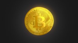 Bitcoin coin, bitcoin, blockchain, nft, gold