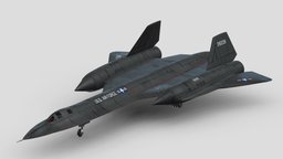 Lockheed SR-71 Blackbird Realistic spy, us, stealth, airplane, sr71, fighter, secret, fast, force, sr-71, blackbird, aircraft, jet, sr, 71, reconnaissance, lockheed, supersonic, spying, 3d, military, air, plane, war, super, black