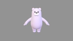 Polar Bear Character body, bear, toon, cute, style, teddy, toy, mascot, snow, mammal, zoo, polar, print, arctic, character, cartoon, animal