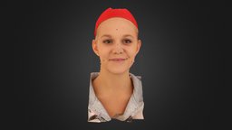 3D Head Scan Tereza Kodrasova Smile mesh, headscan, head, woman, smile, 3d, texture, scan, zbrush