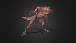 Fantasy Monster : Lizard lizard, unreal, pbr, gameasset, monster, animated, rigged