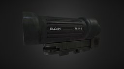 Elcan M145 scope, battlefield, military