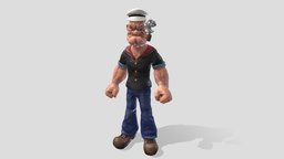 POPEYE sculptris, popeye, cartoon, characters