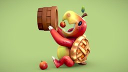 Snapple Turtle dae, turtle, sculpt, cute, apple, pie, cutecreature, piperthibodeau, substancepainter, substance, maya, character, creature, zbrush, daesdc2022, daesdc2023, daesdc2023ccw, snappleturtle