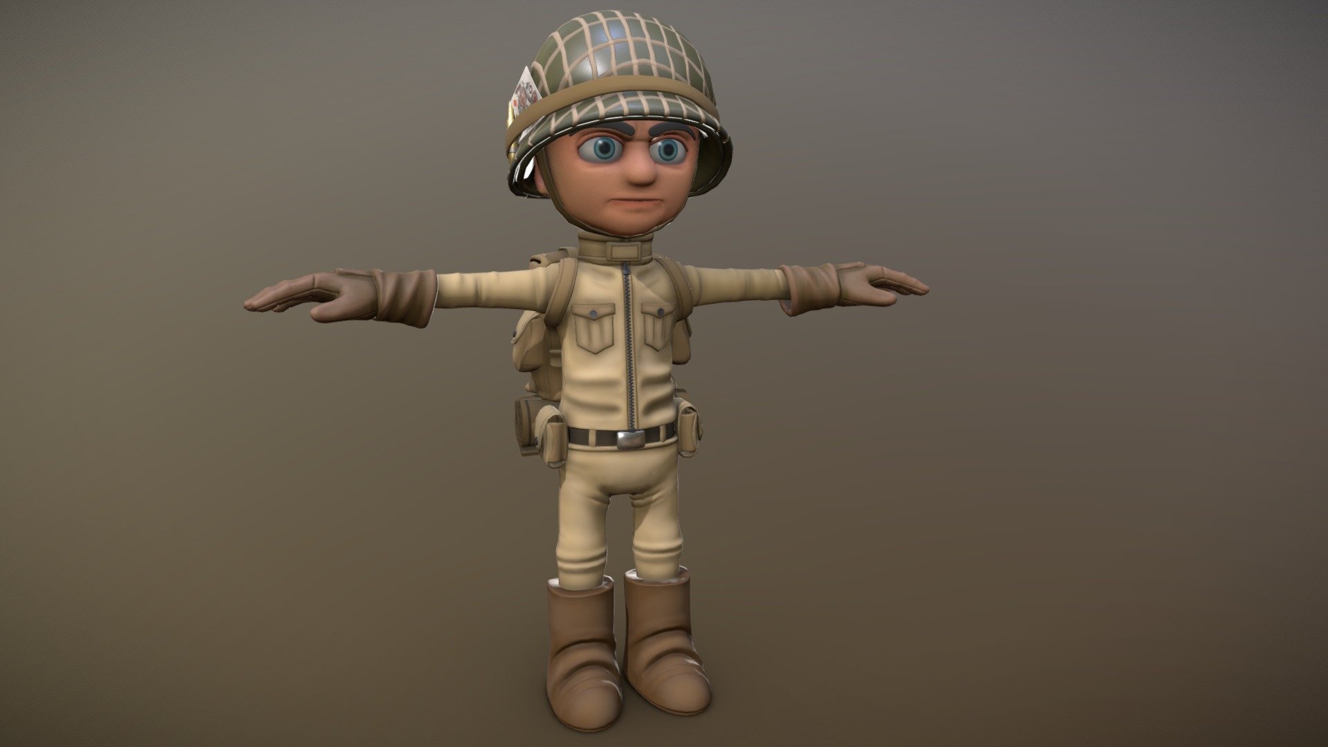 It's a World War 2 Soldier character with great topology you can use it in games or in rendering thanks.

have fun.