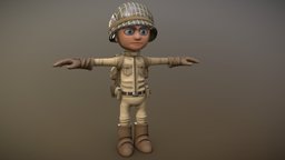 World War 2 Soldier world, ww2, soldier, wwii, paratrooper, world-war-2, world-war-2-uniform, stylizedcharacter, maya, military, stylized, war, us-soldier, world-war-2-paratrooper, us-paratrooper