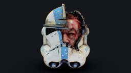 Clone Trooper (501st) Broken Helmet clone, clonewars, clones, star-wars, 501st, clonescan, clonetrooper, clonescan3d, 501stlegion, clone-wars, starwars, clone-trooper, clone-trooper-cracked-helmet, clone-trooper-face, clone-trooper-no-helmet, clone-trooper-wonded, star-wars-clone-trooper