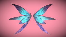 Fairy Wings - Animated - V03 assets, prop, wings, flight, butterfly, fairy, fbx, props, fairies, fairylights, fbx-mesh, assets-game, animated-rigged, unity, asset, fly, animated, colours, rigged, wing, fbx-object-model, fbx-model