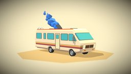 Breaking bad - RV - low poly bad, walter, breaking, camion, caravan, bb, cooking, rv, breakingbad, jesse, caravana, 3december, blender, lowpoly, car, 3dcember2019, 3december-chemistry, autocaravan