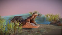 Alligator crocodile, lizard, reptile, alligator, blender, blender3d, animal, cycles