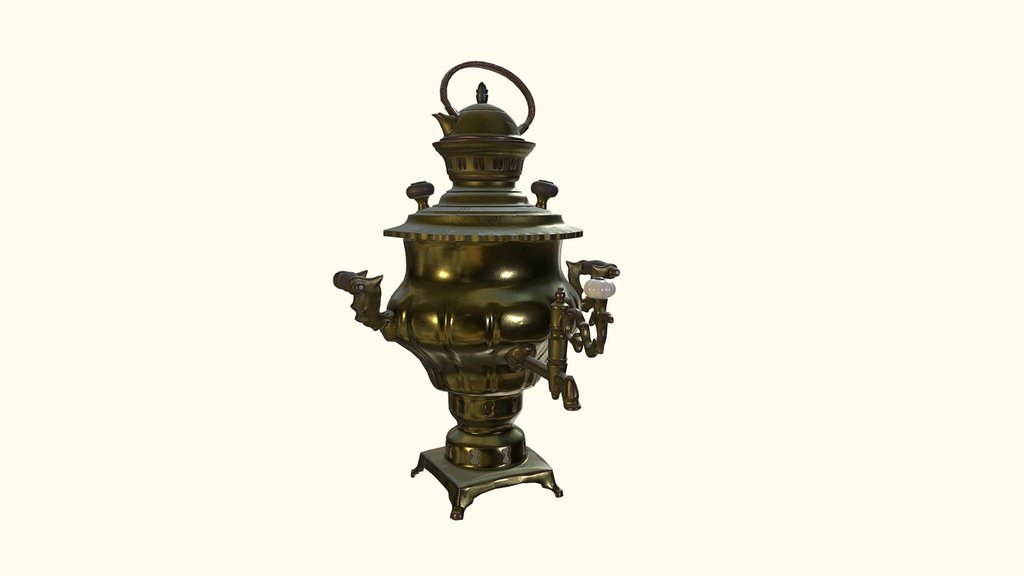 Ottoman - Ấm Samovar (AM101) substancepainter, substance