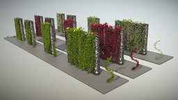Vines - Climbing Plants (WIP-5) wine, vine, protection, wip, grid, leafs, stein, modifier, graden, 3dhaupt, gabion, software-service-john-gmbh, gitter, gabions, gabion-baskets-welded-mesh, gabion-retaining-walls, stone-block-walls-design, weinstock, weinrebe, climbing-plants, array-modifier, curve-modifier, vines-climbing-plants, lowpoly, blender3d, stone, wall