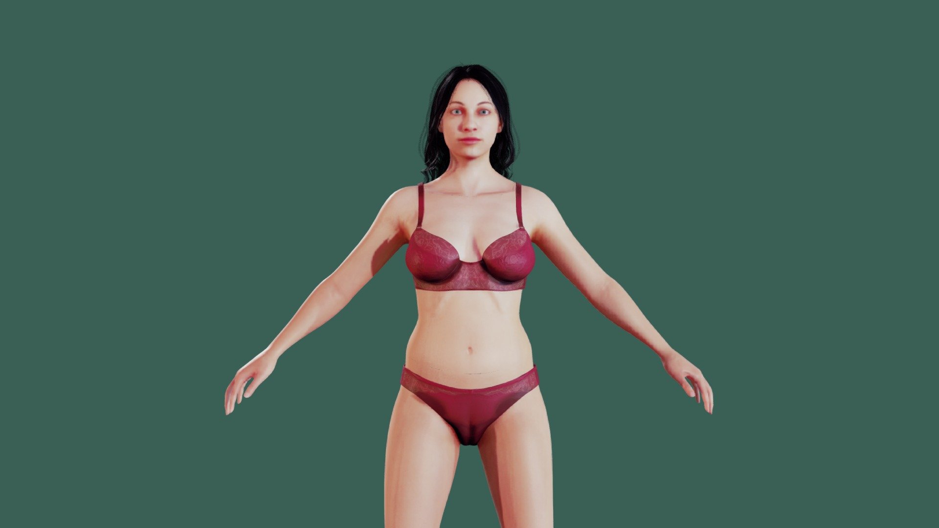 Rigged and ready for animation

Formats:

.blend .Fbx

Contains:

Naked Body, Underwear and Hair

Textures:

Albedo, Normal, Alpha