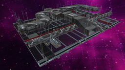 Industrial Ceiling Modular FREE ventilator, lamp, pipe, track, ceiling, warehouse, roof, loft, suspension, spot, pipes, heating, fire, machine, vent, duct, conditioning, ventilation, airconditioning, aircon, lighting, air, factory, interior, industrial, light