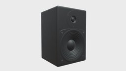 2-way studio monitor speaker music, speaker, sound, monitor, audio, woofer, tweeter, substancepainter, substance