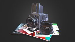 Hasselblad 500C the first camera on the Moon scene, photo, moon, 3dmodels, staffpick, nasa, prop, photography, rotating, camera, moons, substancepainter-substance, low-poly-art, hasselblad, gamereadymodel, gamereadyasset, 3dsmax-3dmodeling, nasa-electric, nasaelectric, substancepainter, low-poly, 3dsmax, model, sketchfab, model3d, gameready, 13particles, cameralimits, hasselblad-500c, 500c