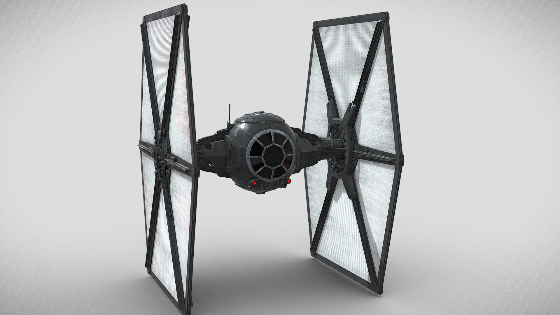 Star Wars First Order Tie Fighter

 The TIE/fo space superiority fighter, commonly known as the First Order TIE fighter, was a starfighter used by the First Order. A product of Sienar-Jaemus Fleet Systems, the TIE/fo carried the appearance of its predecessor, the TIE/ln space superiority starfighter, though it featured internal advancements that provided it with greater defensive capabilities.