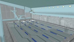 Azure Swimming Pool Pripyat soviet, pool, water, chernobyl, free3dmodel, restoration, blender3dmodel, pripyat, 1986, swimmingpool