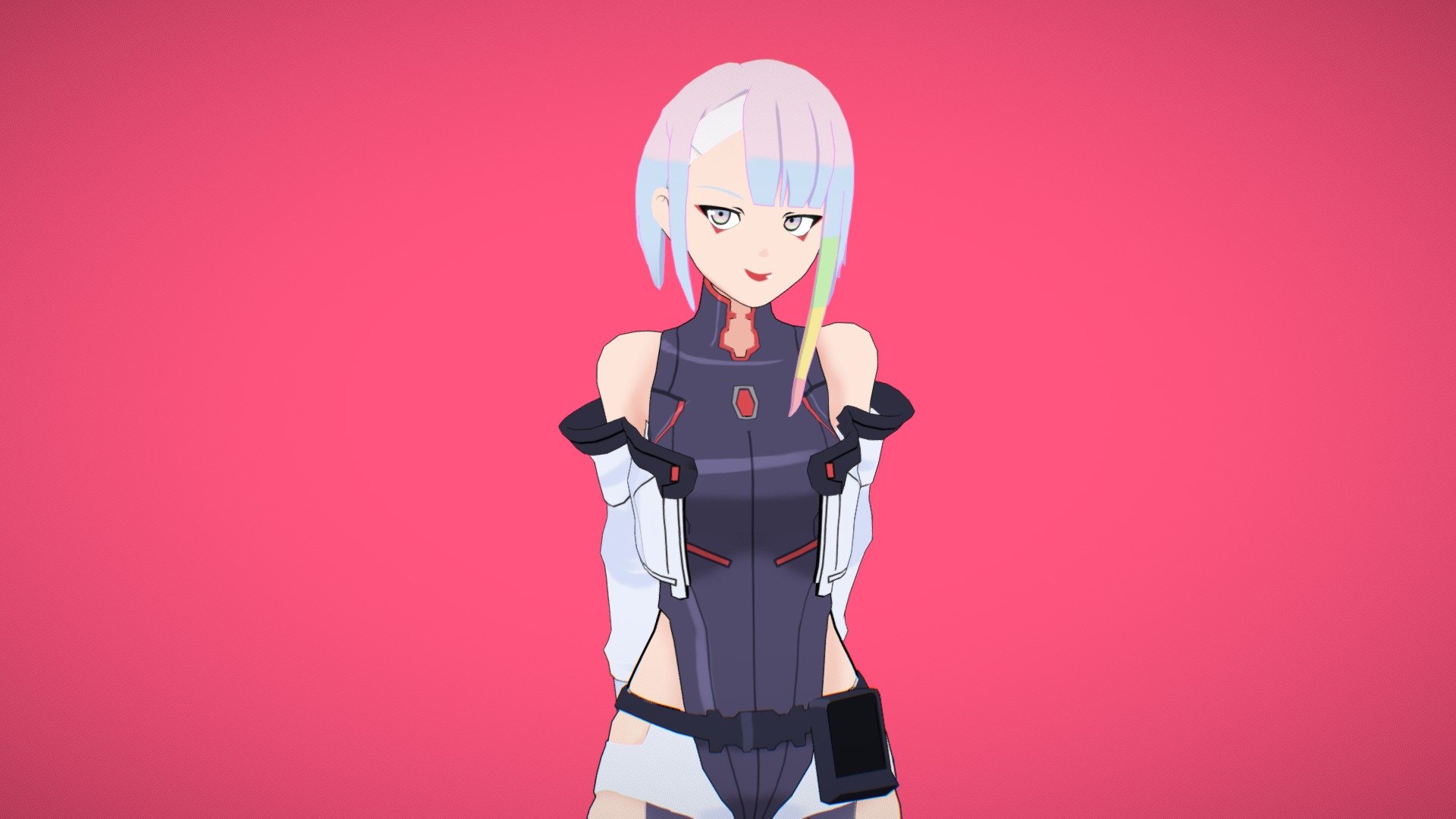 Lucy from Edgerunner. My first plan was to make the fanart with my own style but the anime looks soo good that i decided to stick with the original design.
