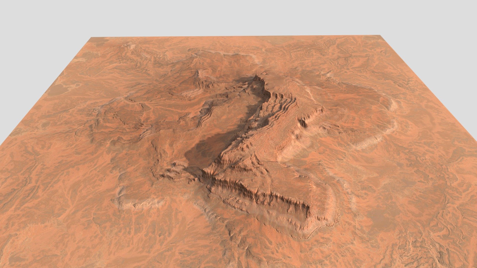 Large Desert Plateau V.7

Optimized 3D Model of Large Desert Plateau ready for Cinematics, Animations, and Games. This asset is native to Blender and Unreal Engine 5. This asset is based on a 5000x5000 km area but can be scaled to fit your needs and is meant for medium to far shots.

This mesh is Optimized to only have more triangles where needed, while flatter areas contain less triangles.

This Asset Includes:

8, 4K Textures (Color, Normal, Displacement, Texture, Flow, Occlusion, Slope Mask, Vegetation Mask) 2, 4K CC0 Tileable texture sets for additional Detail (Rock and Sand) (Color, Normal, Displacement, Roughness)

3 LODs (LOD0.fbx, LOD1.fbx, LOD2.fbx) .Blend and .Uasset use LOD2, but can easily be replaced for higher LOD for more detail

.Blend and .Uasset with custom materials that have a masked slope with a triplanar rock texture to remove any UV Stretching.

.PDF FILE FAQ and Guide with more information and detail on the asset and how to use the accompanying textures and Materials.
