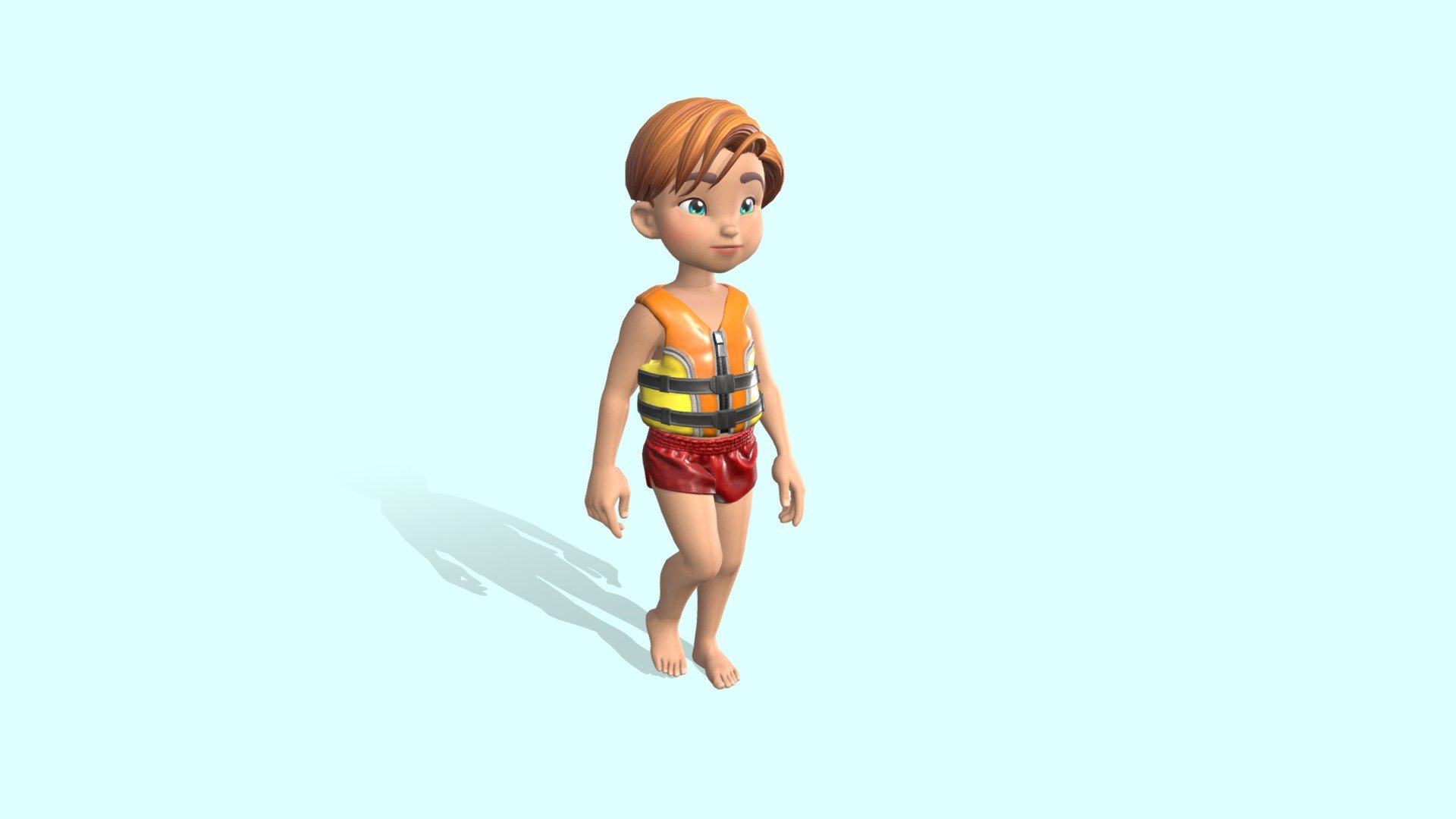 Beach Boy Character from the KEKOS Tropical Beach package.

Ready to import in your preferred videogame engine or 3D software.

FORMAT:

FBX

POLYGON COUNT:

~20k Triangles

TEXTURES:

PBR Textures: Diffuse + Normal map + Metallic (R) / Smoothness (A) / Ambient Oclussion (G)

Size: 2048x2048 for most of the assets. A few 4096x4096 for detailed parts.

PNG format

RIG:




Full human rig.

27 blendshapes for face expresions.

ANIMATIONS:




Idle

Walk

Run

Jump

Floating

Sit
