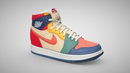 NIKE AIR JORDAN MULTI COLORED leather, augmentedreality, basketball, equipment, ar, shoes, boots, nike, aircraft, footwear, web, running, sneakers, running-shoe, 3d-art, gltf, glb, 3dmodel, sport, air-jordan